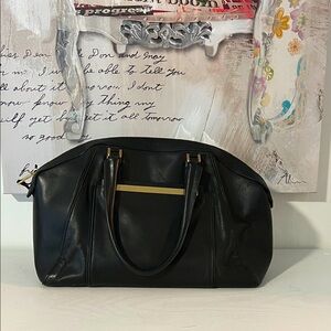 Calvin Klein, Black Leather Shoulder Bag